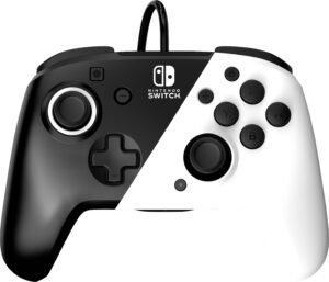 Nintendo PDP Nintendo Switch Controller schwarz/w Gamepad Nintendo Switch, Nintendo Switch OLED Schwarz, Weiß