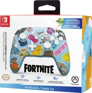 Power A "Fortnite Sticker Mania" Controller Nintendo Switch, Nintendo Switch Lite, Nintendo Switch OLED