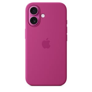 Apple iPhone 16 Silikon Case mit MagSafe Fuchsia